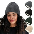 thumbnail image 2 of Autumn Winter Trendy Hats for Women New Satin Warm Knitted Hats for Men and Women Versatile Parent-Child Pullover Knitted Hats, 2 of 8
