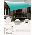 thumbnail image 5 of Sun Shade Sail 14x18Ft Solid Gradient Polka Dot Turquoise Uv Block Sunshade Canopy Outdoor Shade Cover Rectangle Shade Cloth For Patio Garden Yard Deck Pergola, 5 of 6