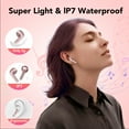 thumbnail image 5 of Wireless Earbuds Bluetooth Headphone 60H Deep Bass Loud Sound with 4 Mic Clear Call Ear Buds Noise Cancelling IP7 in-Ear Headphones with Wireless Charging Case Compatible for iPhone Android Rose Pink, 5 of 6