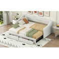 thumbnail image 6 of New Upholstery Daybed with Headboard Twin XL to King Size Upholstered Daybed with Two Drawers, No Box Spring Required, for Living Room and BedroomBeige, 6 of 9
