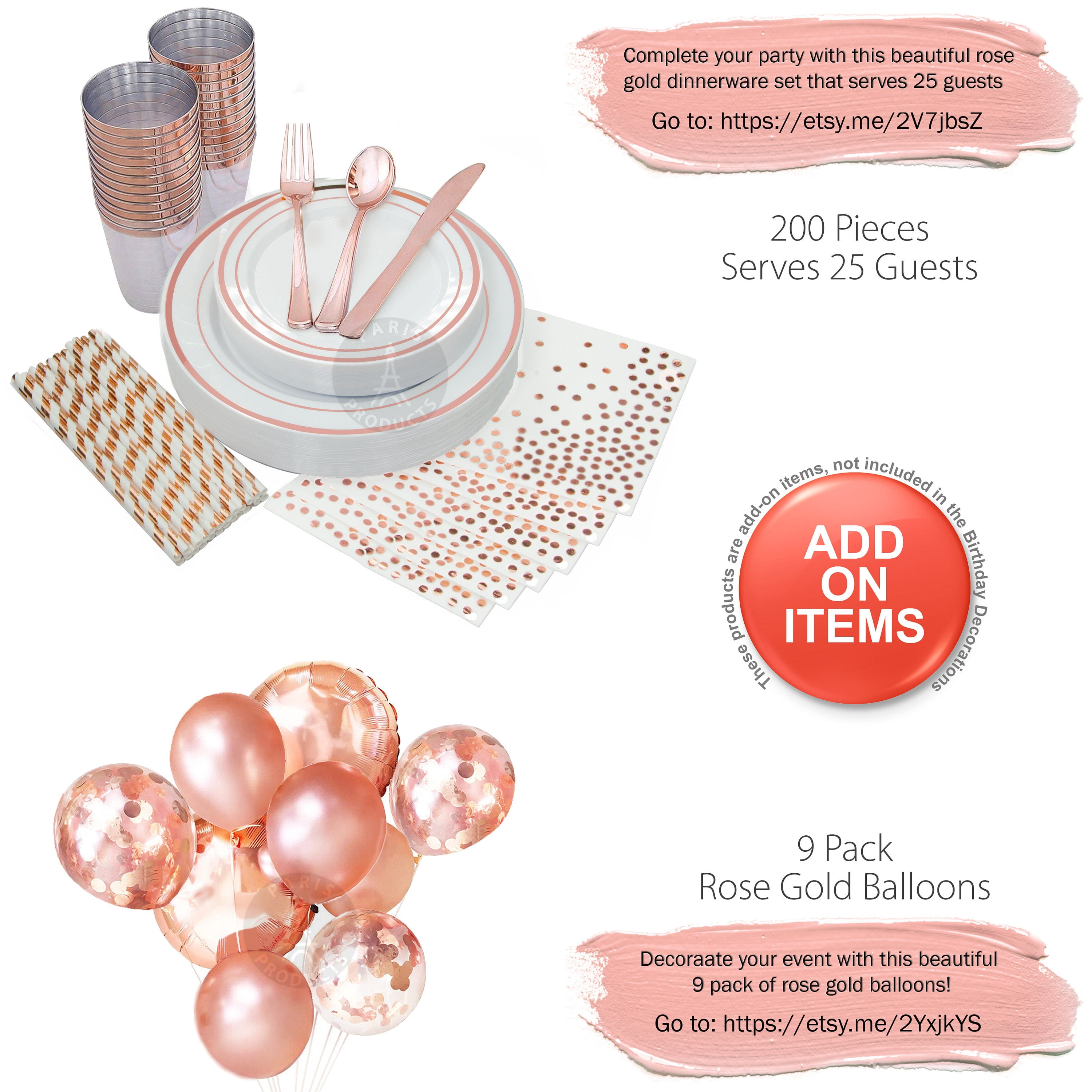 14th Birthday Decorations Party Supplies and Rose Gold Party Decorations Banner Props Photos Fourteen Birthday Party Supplies Princess White