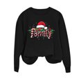 thumbnail image 5 of HOMBOM Sweatshirts for Women Crewneck Festive Winter Merry Hoodless Xmas Black Ladies Sweatshirt Christmas, 5 of 6