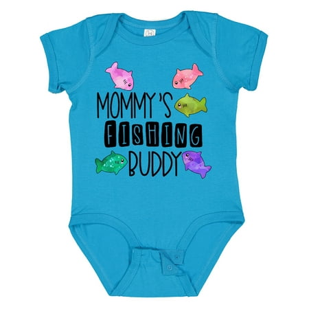 

Inktastic Mommy s Fishing Buddy with Colorful Fish Gift Baby Boy or Baby Girl Bodysuit
