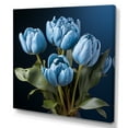 thumbnail image 2 of Designart "Blooming Azure Blue Tulips III" Tulips Wall Art Prints, 2 of 7