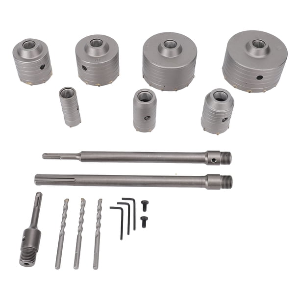 Kit De Sierra Perforadora Para Hormigón, 30 40 50 65 80 100 110 Mm Sierra Perforadora Para Hormigón Portátil A Prueba De Herrumbre Para Instalar Sistemas HVAC Y Plomería