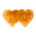 thumbnail image 1 of Double Heart Shaped Soft Faux Sheepskin Fur Plush Area Rugs, Decorative Fluffy Rugs for Home Living Room Balcony Sofa Bedroom 24 x 47 Inches, 1 of 2