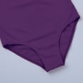 thumbnail image 6 of iEFiEL Girls Adjustable Shoulder Ballet Dance Gymnastics Leotard with Chiffon Wrap Skirt Dark Purple 5-6, 6 of 7
