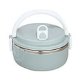 thumbnail image 2 of RnemiTe-amo Lunch Box 700ml 1 Layer Round Food Lunch Box Stainless Steel Lunch Box Lunch Box Food Storage Box Lunch Box Hot Food, 2 of 7