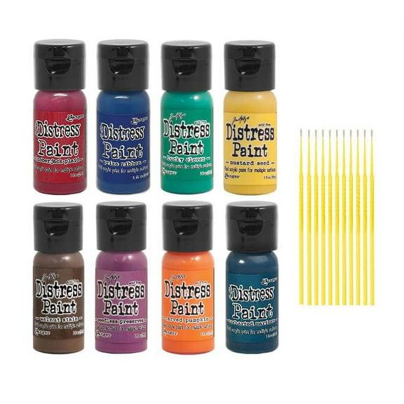 Trebbies Distress Paint Bundles - Water-based Acrylic Distress Paints Detail Sticks (BOLD COLLECTION)