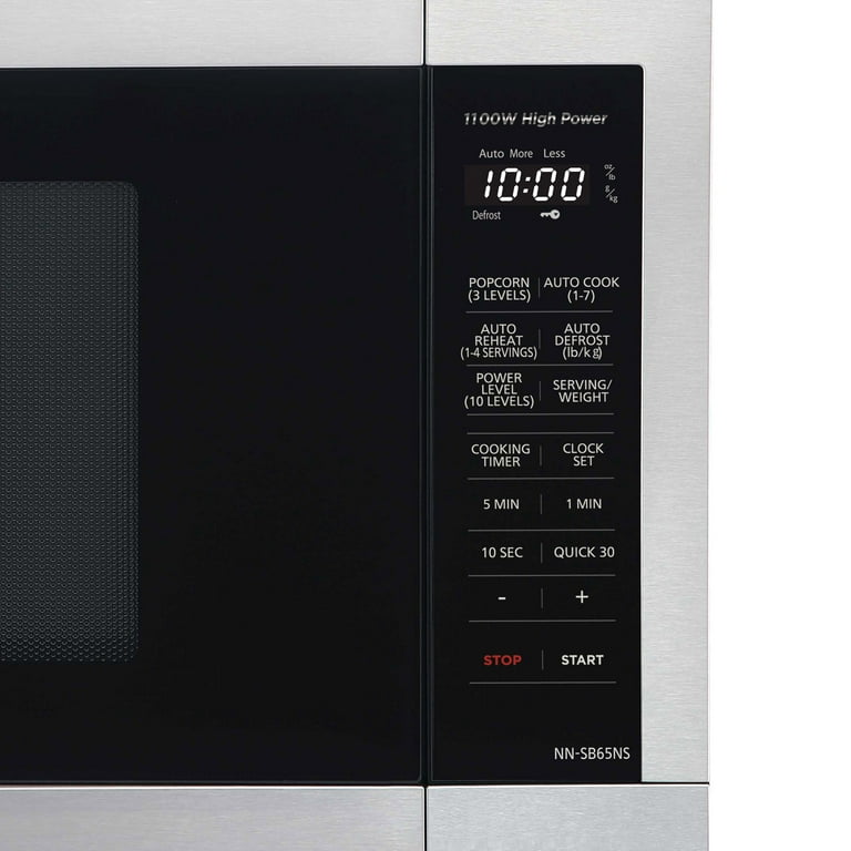 Panasonic 1.3 Cu. ft. Countertop Microwave Oven,1100W, Stainless Steel –  NN-SB65NS 