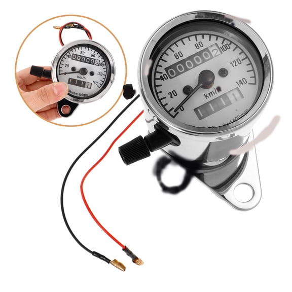 FOMIYES Motorcycle Speedometer Gauge in with Distance and Time Tracking, Modified Design for Accurate Performance