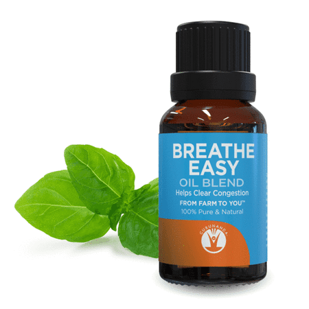 Guru Nanda Breathe Easy Essential Oil Blend, 0.5 (Best Essential Oils For Breathing)