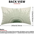 thumbnail image 4 of Green Boho Sun Lumbar Pillow Covers 12x20 Set of 2 Sunrise Sunset Abstract Sunshine Print Decorative Long Throw Pillows Outdoor PillowCase Linen Farmhouse Cushion Case Decor for Couch Sofa Bed, 4 of 7
