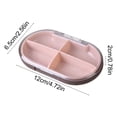 thumbnail image 3 of Brown Pill Organizer 4 Grid Mini Weekly Moisture Proof Portable Travel Container With Removable Individual Containers 3.1X2.0X1.2 Inches, 3 of 7
