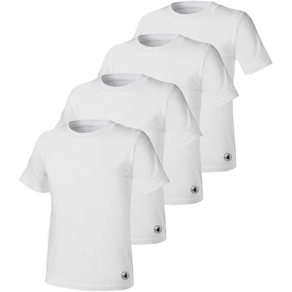 Body Glove Men's Crew Neck 4 Pack Active 360 Stretch Breathable Shirts, Large