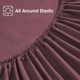 thumbnail image 3 of ClevaHome Sheet Set Twin Size, 3-Piece Bedding, Lightweight & Super Soft Easy Care Microfiber– Shrinkage & Fade Resistant Bedding Set with 14'' Deep Pockets (Burgundy), 3 of 9