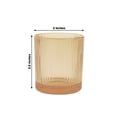 thumbnail image 3 of Efavormart 12 Pack Glass Votive Candle Holders – Amber Gold, 2.5" Ribbed Tealight Cups for Tabletop Lighting, 3 of 3