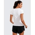 thumbnail image 2 of CRZ YOGA Seamless Workout Tops for Women Short Sleeve Athletic Tees Breathable, 2 of 6