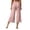 F593 Rose Gold, variant on Womens Casual Pants For Everyday Wear Mid-Calf Length Solid Color Wide Leg Loose Fit Fashionable Soft Trousers Red1 Size L