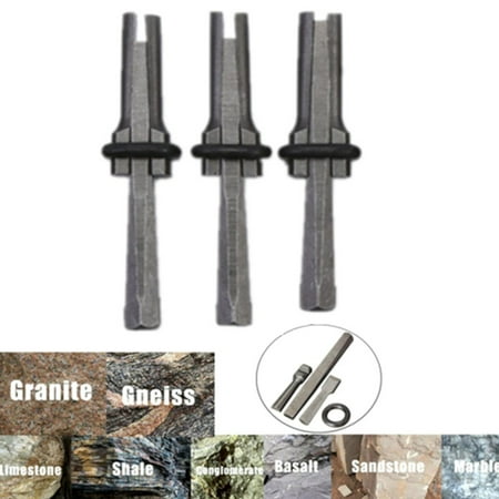 

3set Heavy Duty Plug Wedge and Feather Shims Durable Stone Splitter 9/16
