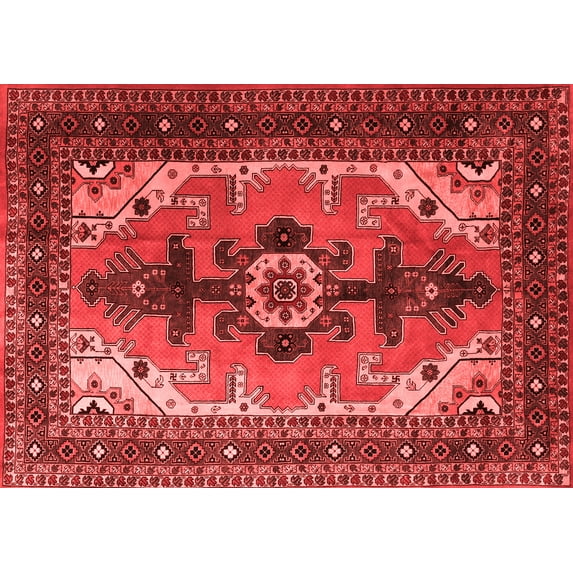 Ahgly Company Indoor Rectangle Persian Red Traditional Area Rugs, 5' x 7'