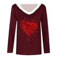 thumbnail image 5 of Inverlee Valentine's Day Shirts Women Plus Size Love Heart Print Tees Work Long Sleeve Blouse V Neck Holiday T-shirt Tops Valentines Day Gifts for Teen Girls, 5 of 5