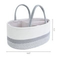 thumbnail image 2 of Unique Bargains 1 Pcs Woven Storage Basket Shelf Storage Bin with Handles for Home Grey, 2 of 6
