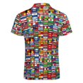thumbnail image 5 of The World's Flags Men Zipper T-shirt Summer Casual Short Sleeve T-shirt Top, 5 of 7