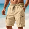 thumbnail image 2 of EOYWHK Mens Work Shorts with Pockets Outdoor Work Shorts for Men Soft Lightweight Breathable Comfort Shorts for Men Khaki, Size L, 2 of 6
