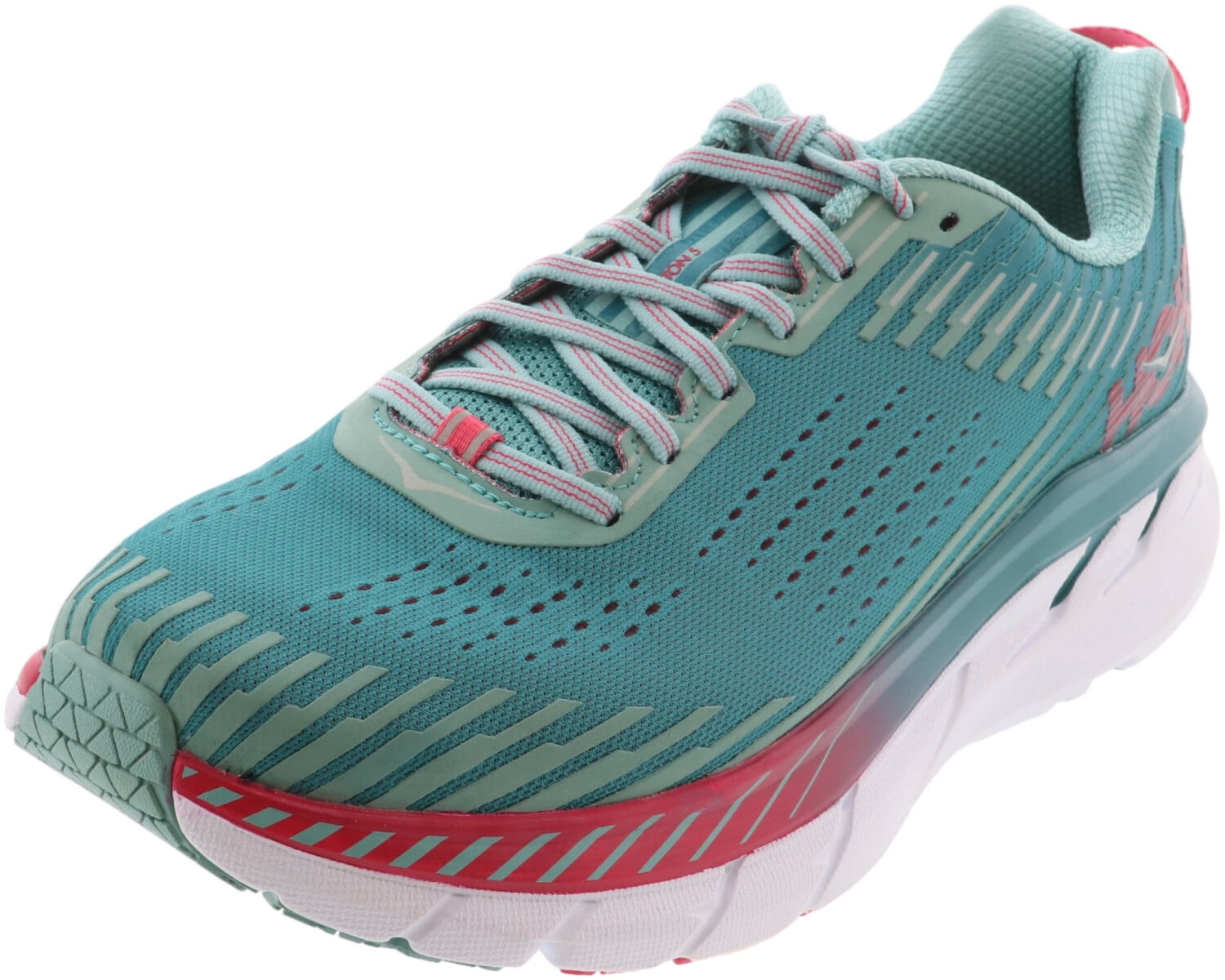 Hoka One Women's Clifton 5 Green / Blue Slate Canton Ankle-High Leather Sneaker - 11W | Walmart 