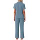 thumbnail image 3 of Conjunto de Lounge para Mujeres INSPIRE CHIC, Conjunto de Pijamas de Punto Sólido, Manga Corta, Pantalones Largos, Talla L Azul, 3 of 6