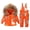 48 Orange, variant on Toddler Snow Suit Two Piece Snow Bib Pant and Puffer Jacket Boys Girl Snowsuit Winter Outdoor Snowboard Ski Suits for Baby