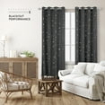 thumbnail image 3 of Deconovo Thermal Insulated Curtains with Silver Dots Printed Pattern-Grommet Blackout Curtains for Nursey Room(52W x 54L inch, Dark Gray, 2 Panels), 3 of 7