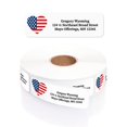 thumbnail image 2 of American Flag Heart Rolled Address Labels/Roll of 500 Personalized Return Address Labels/Designer Return Address Stickers in Elegant Plastic Dispenser, 2 of 4