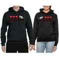 thumbnail image 2 of Wild Bobby, Gamer Player 1 Player 2 His and Hers Matching Couples Hoodies, Black, Mens S-Womens S, 2 of 3