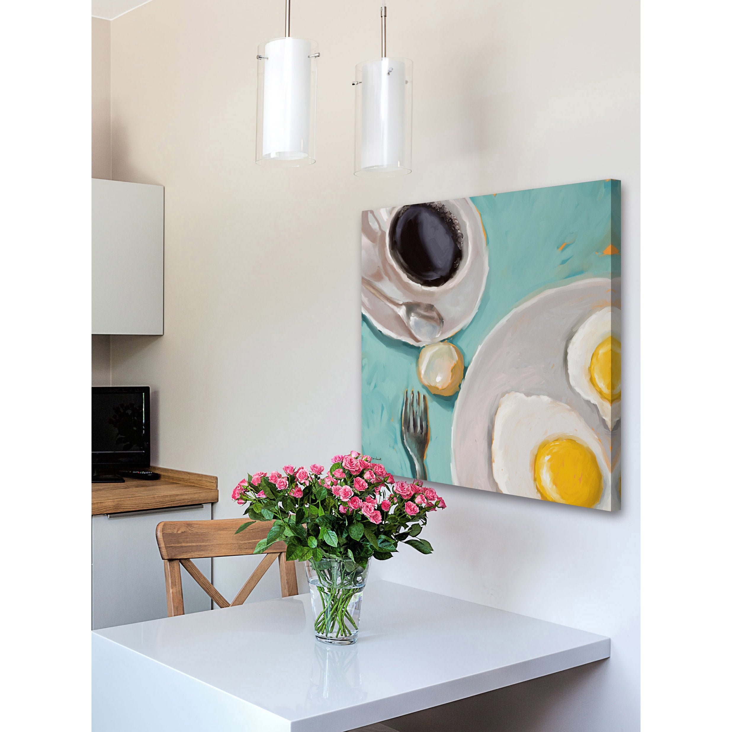 Marmont Hill "Breakfast" by Rick Novak Painting Print on Wrapped Canvas
