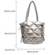 thumbnail image 3 of Bolso informal para mujer, Bolso elegante de gran capacidad para viajes de compras (plata), 3 of 8
