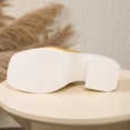thumbnail image 4 of Xfvqtps Womens Slide Sandals Open Square Toe Knit Chunky Block Heel Casual Comfort House Shoes Summer Spring Outdoor Indoor Slides, 4 of 9