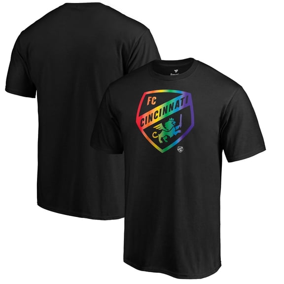 Men's Black FC Cincinnati Logo Pride T-Shirt