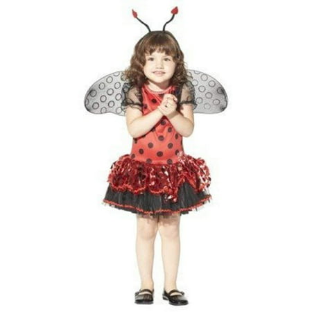 Infant/toddler Little Ladybug Costume (3T - 4T), fancy ladybug dress with skirt of black tulling and red metallic hearts, bodice is red with black.., By Target