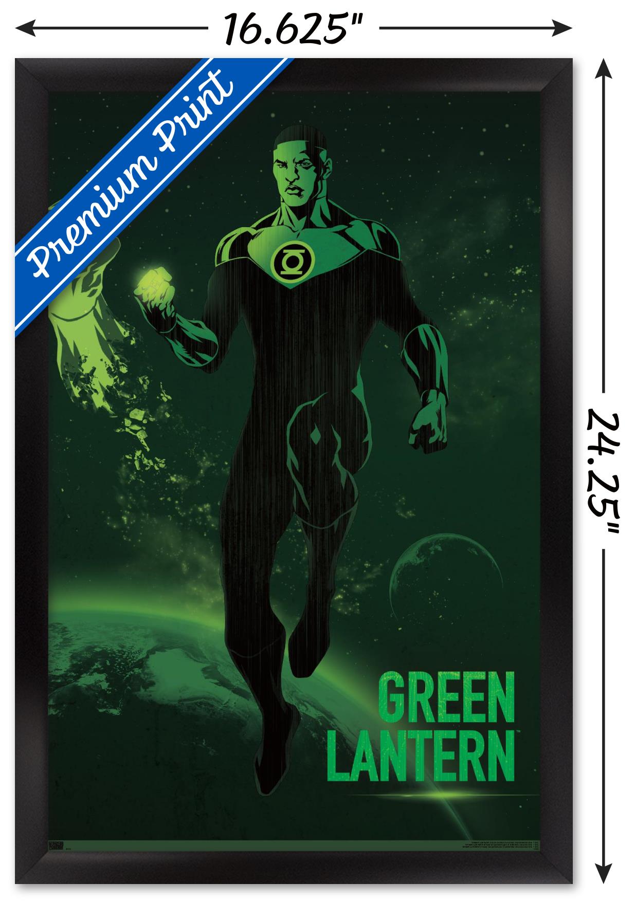 DC Comics: Dark Artistic - Green Lantern Wall Poster, 14.725" x 22.375" Framed