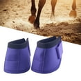thumbnail image 2 of Botas con campana para caballos Equipo ecuestre Protección duradera resistente al desgaste Tela Oxford con absorción de impactos Neopreno Se venden en Púrpura L DYNWAVEMX Botas de campana de caballo, 2 of 8