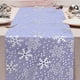 thumbnail image 1 of Bandera de Mesa con Lámina de Oro Caliente, Tela de Nailon con Hilo de Nailon, Decoración para Fiestas, Bandera de Mesa con Copos de Nieve Navideños, Bandera de Mesa para Reuniones Navideñas, 1 of 6