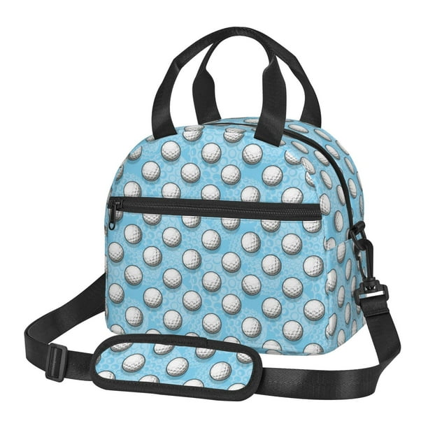Balery Golf Balls 1 Bolsa de Almuerzo Impresa, Caja de Almuerzo Reutilizable, Bolsa Térmica Aislada para Almuerzo, Bolsa Antiderrames