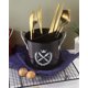 thumbnail image 3 of Estantería cubierta de acero inoxidable con divisor extraíble ideal para utensilios de cocina se puede utilizar como soporte de esponja, negro Feliz Sencillez, 3 of 4