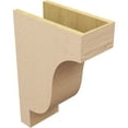 thumbnail image 5 of 8"W x 16"D x 24"H Classic Newport Rough Cedar Woodgrain TimberThane Corbel, Primed Tan, 5 of 6