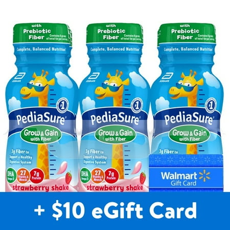 [$10 Savings] Buy 24ct PediaSure Strawberry Shake With Fiber, Get Free $10 eGift Card!