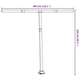thumbnail image 4 of vidaXL Ensemble de Poteaux de Store Blanc 300x245 cm Fer, 4 of 5