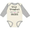 thumbnail image 3 of Inktastic Great Grandmas Favorite- Heart Great Grandchild Boys or Girls Long Sleeve Baby Bodysuit, 3 of 5
