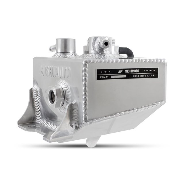 Mishimoto Radiator Overflow Tank MMRT-MUS-24P 8.13 Inch Width x 7.97 Inch Height; 0.31 Gallon Fluid Capacity; Polished; Aluminum; With Overflow Hose